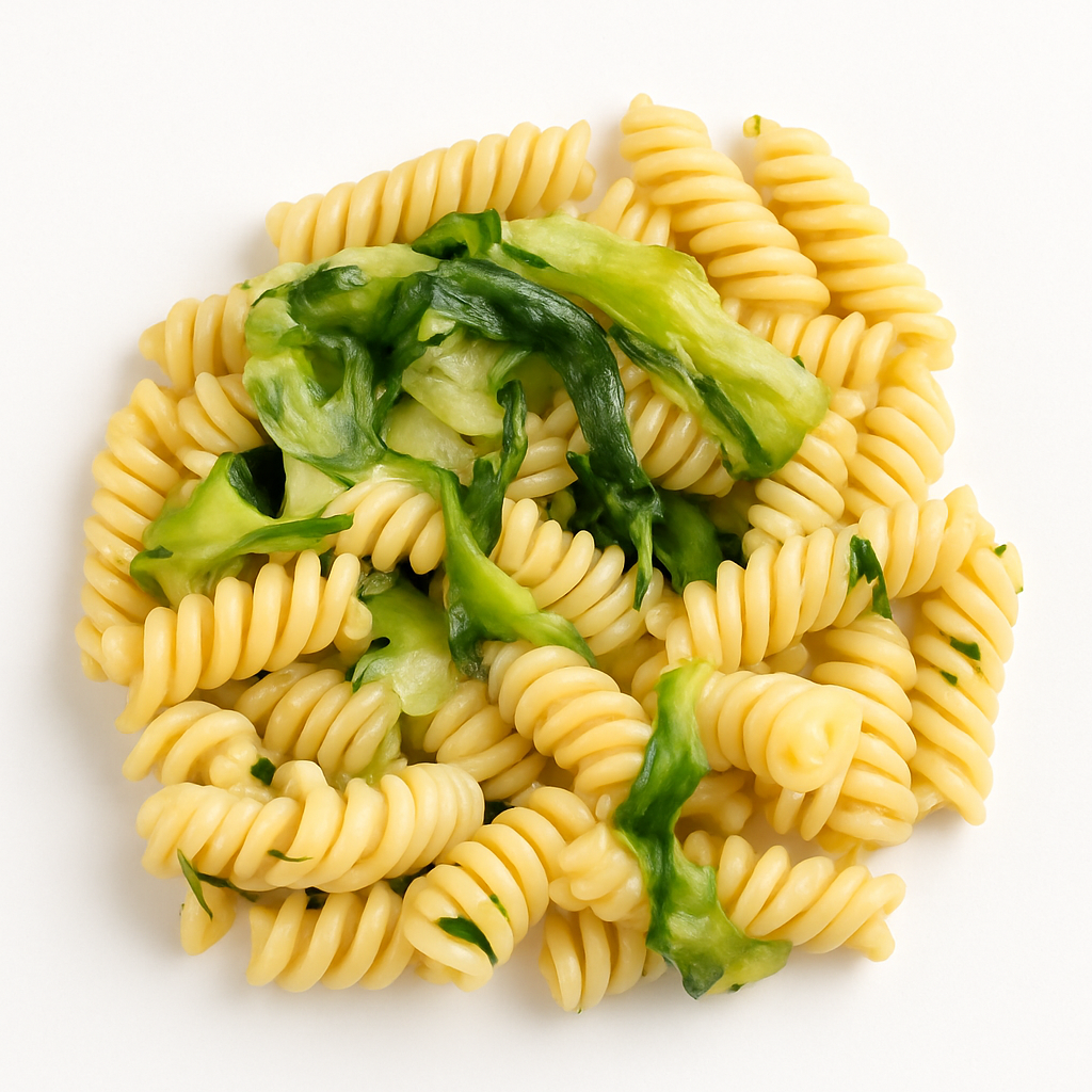 פסטה טבעונית קלה עם רצועות זוקיני ושמיר ברוטב לימוני מרענן